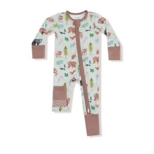 Angel Dear Viscose Bamboo 2 Way Zipper Romper 0-3M NWT